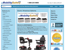 Tablet Screenshot of ezmobilitybattery.com